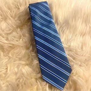 J. Ferrar blue striped skinny tie